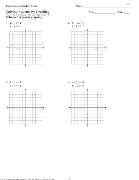 Solving Systems By Graphing Worksheets Answer Key