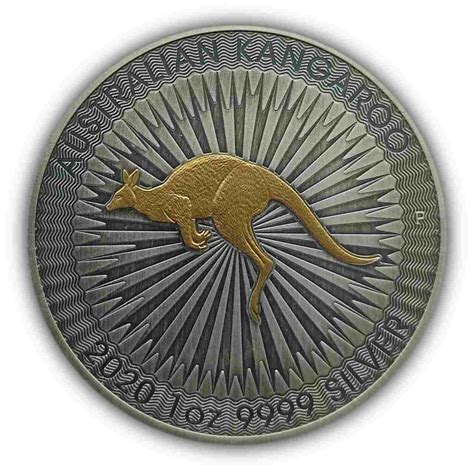 Australijski Kangur Uncja Srebra Antique Gold Sklep