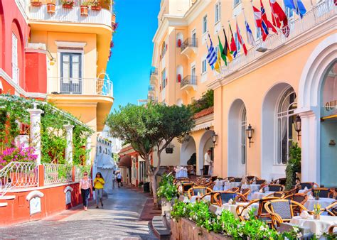 Street Cafes On Capri Island Italy Jigsaw Puzzle In Puzzle Of The Day