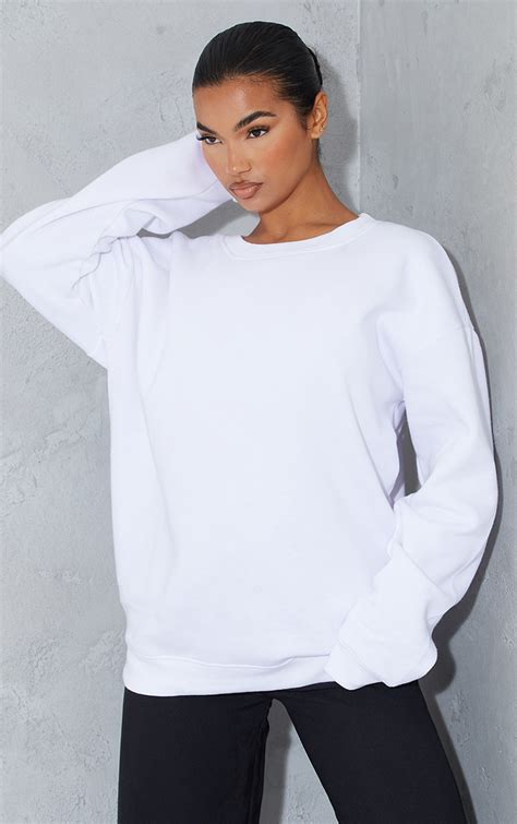 White Ultimate Oversized Sweatshirt | PrettyLittleThing