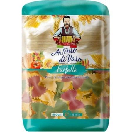 Antonio Di Vaio Penne Rigate Tricolore Paste Fainoase Din Faina De Grau