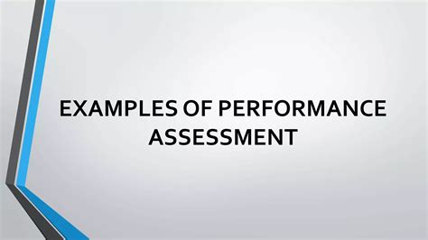 Performance Based Assessment Ppt Free Download