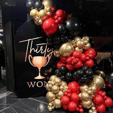 👌package Include👌51pcs Black Balloons41pcs Red Balloons41pcs Gold