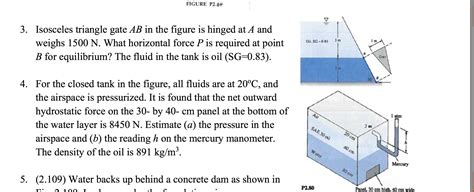 4 For The Closed Tank In The Figure All Fluids Are Chegg