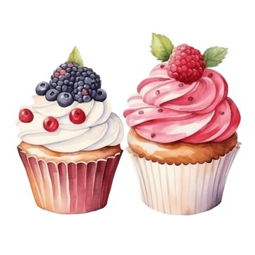 Cupcake Dessert Bakery Watercolor Cupcake Cake Bakery Png