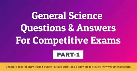 General Science Gk Questions And Answers Test Exams