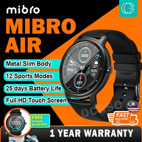 Promo Mibro Air Smart Watch Men Women Ip Waterproof Bluetooth