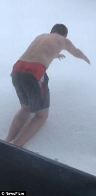 Teen Goes Snow Diving In Five Feet Of Snow In Erie Daily Mail Online