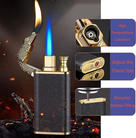 Magic Dual Flame Crocodile Lighter Crocodile Dual Fire Lighter Creative Windproof Croc Torch