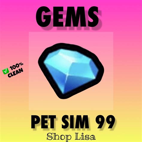 GEMS Pet Simulator 99 PS99 💎💎 100% CLEAN! QUICK DELIVERY! | eBay