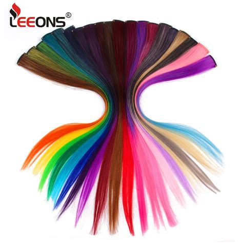 Leeons extensiones de cabello sintético resistente al calor postizos