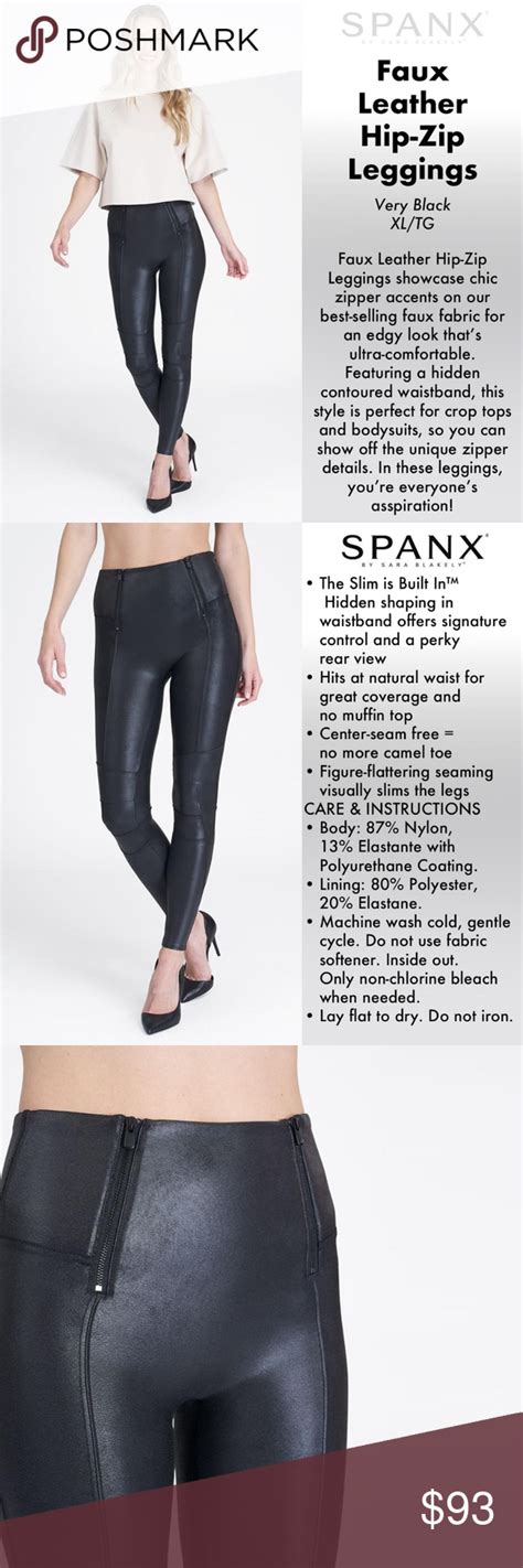 Spanx Leather Look Leggings Sizing Chart