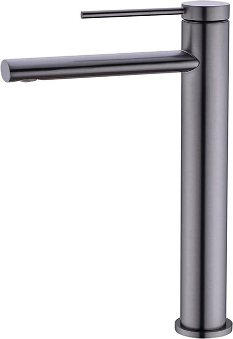 Bathroom Sink Faucet High Single Handle Basin Mixer Tap Brass Single Hole Vessel Sink Faucet Hot