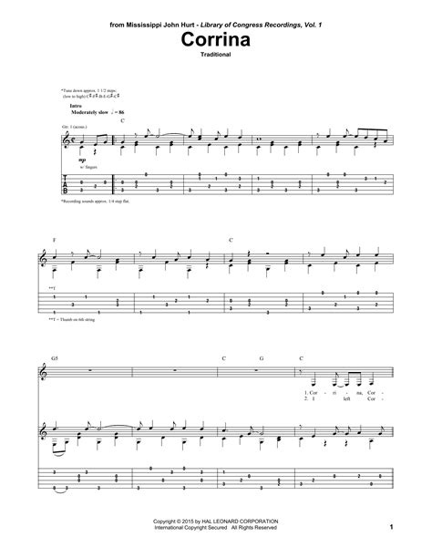 Corrina Sheet Music Direct