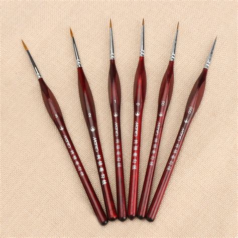 Extra Fine Detail Paint Brushes Set Sizes Professional Sable Hair