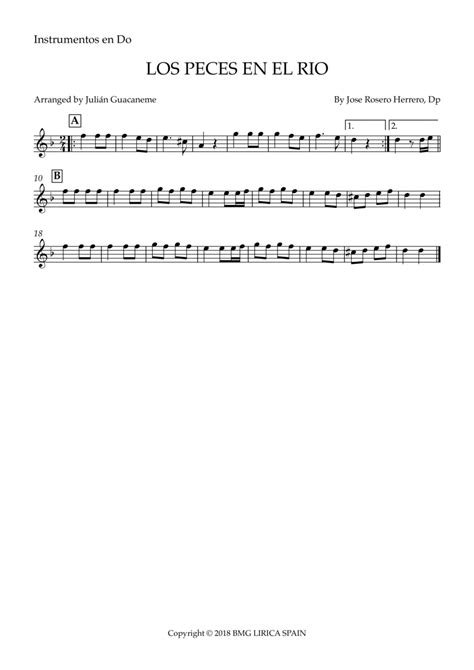 Los Peces En El Rio Flute Solo Digital Sheet Music Sheet Music Plus