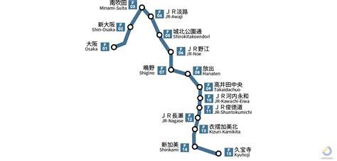 おおさか東線の路線図・地図 ジョルダン