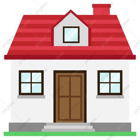 House Roof Vector Hd PNG Images, House With Red Roof,, 44% OFF