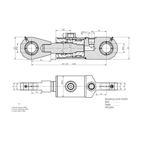 Mocny Si Ownik Hydrauliczny Cylinder Skok