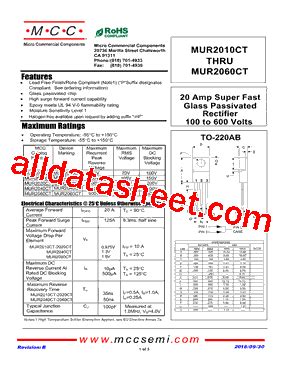 MUR2040CT Datasheet PDF Micro Commercial Components