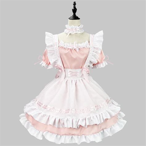 【original】 Retro Maid Anime Cosplay Costumes Japanese Kawaii Pink Party