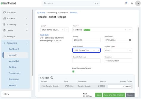 How To Record A Security Deposit