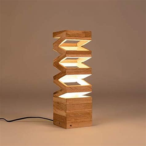 Design Table Lamp Recycled Oak Wood Akoredeoia By Lune Et Animo MADE