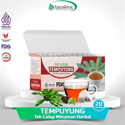 Jual Teh Celup Daun Srigunggu Herbal Tazakka Original Isi 20 Kantung