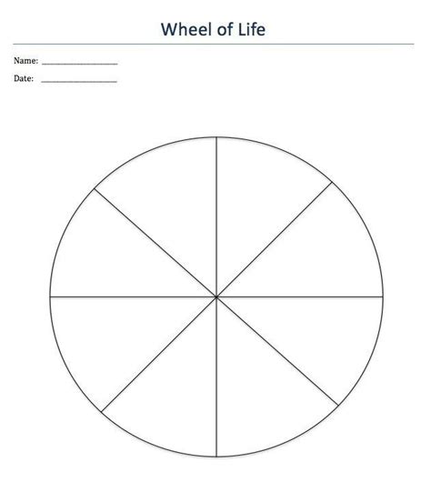 The Wheel Of Life Worksheet For Balanced Success