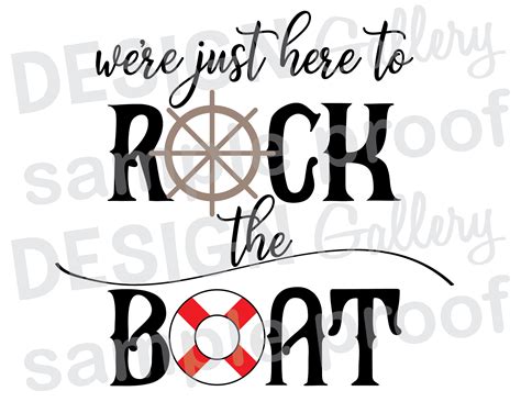 We Re Just Here To Rock The Boat SVG DXF Png Etsy