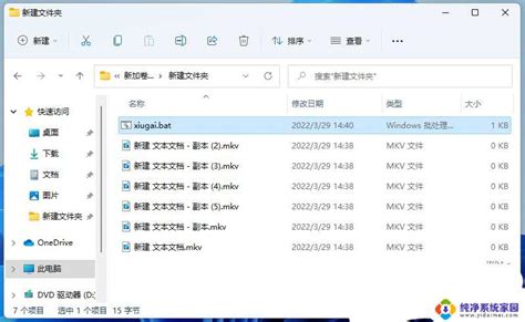 Win11批量修改文件名称win11快速批量修改文件后缀名 纯净系统家园