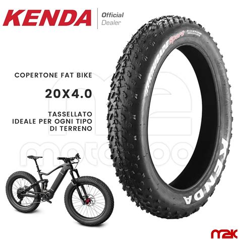 COPPIA PNEUMATICI GOMME COPERTONI TASSELLATI KENDA 20X4 0 OFF ROAD BICI