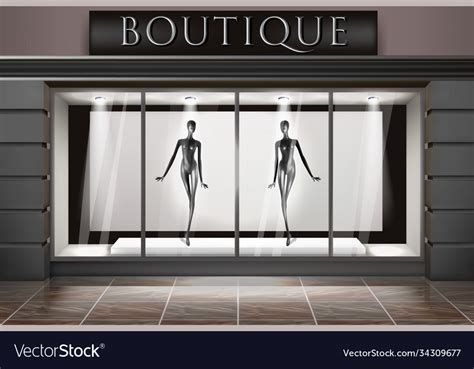 Boutique showcase clothing store Royalty Free Vector Image