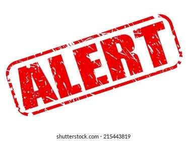 Alert Red Stamp Text On White Stock Vector Royalty Free