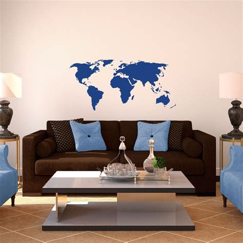 World Map Large Wall Decal Custom Vinyl Art by danadecals on Etsy