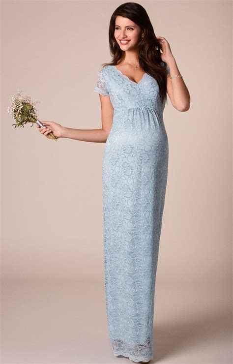 Laura Maternity Lace Gown Long Eau De Nil Maternity Wedding Dresses