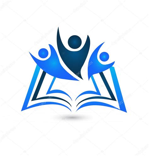 Teamwork book logo education symbol vector Stock Vector Image by ...