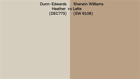 Dunn Edwards Heather DEC773 Vs Sherwin Williams Latte SW 6108 Side