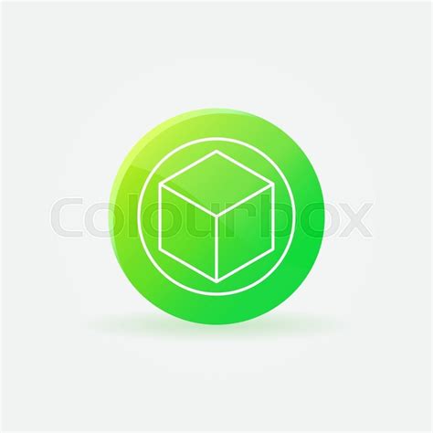 3D printer logo or icon - vector 3d ... | Stock vector | Colourbox