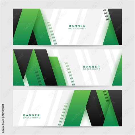 Modern abstract gradient black and green abstract banner background. Business minimal background ...