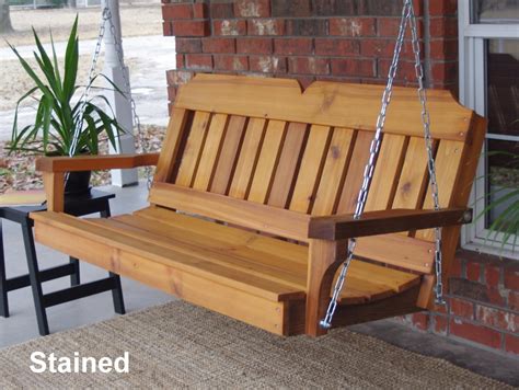 Brand New 7 Foot Cedar Wood Victorian Porch Swing With Hanging Etsy