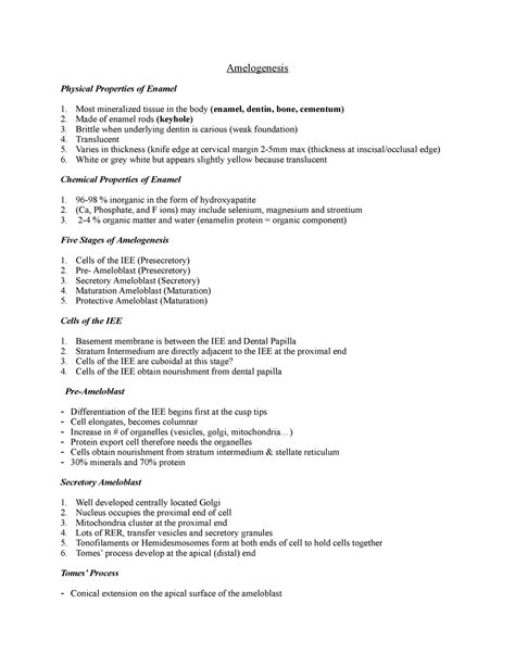 Amelogenesis and Defects in Amelogenesis - Amelogenesis Physical ...