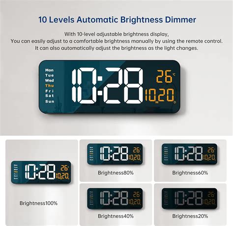 Buy Digital Wall Clock Large Display Large Digital Wall Clock