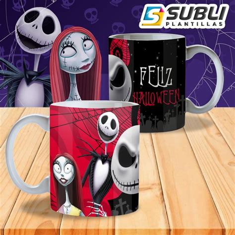 Plantillas para Sublimar Tazas de El Extraño Mundo de Jack Mugs