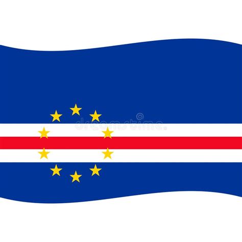 O Vetor Da Bandeira De Cabo Verde Isolou Ilustra O Do Vetor