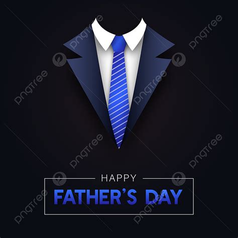 Fathers Day Tie Vector Hd Png Images Happy Fathers Day With Blue Neck