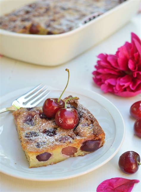 Gluten Free French Cherry Clafoutis And How To Pit Cherries With A