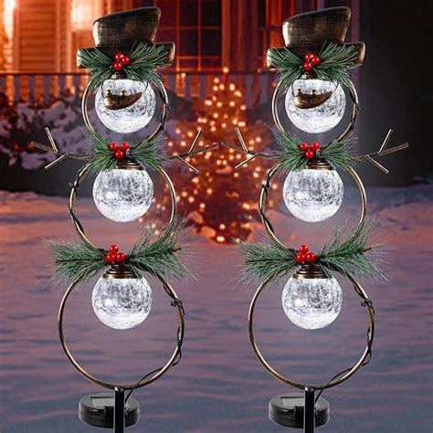 Guoou Solar Christmas Yard Decorations Outdoor Led Solar