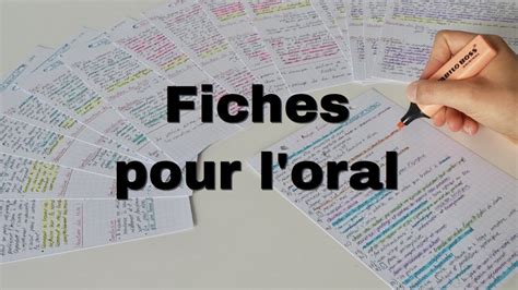 Exemple Fiche De Révision Bac Français Oral Guide Complet Charles