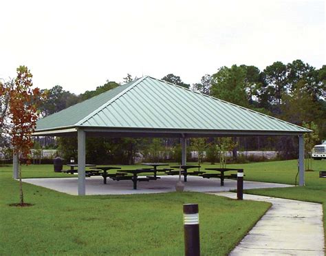 All Steel Single Roof Forestview Square Pavilions Pavilions By Shape